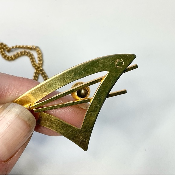 Vintage MCM Bond Boyd GF Pendant Necklace - Picture 6 of 8